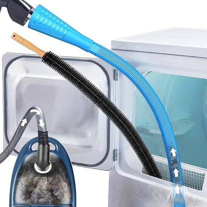 Sealegend 2 Pieces Dryer Vent Cleaner Kit, Dryer Lint Vacuum Attachment with Dryer Lint Remover Brush for Power Washer and Dryer Vent Vacuum Hose Cleaner Replacement Parts