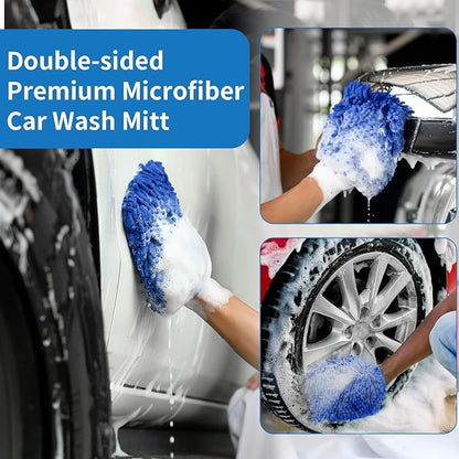 60" Car Wash Brush with Long Handle, Soft Bristle Car Washing Brush Cleaning Brushes for Washing Exterior of RV, Truck, Boat, Solar Panel