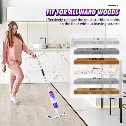 24 Count Disposable Power Mop™ Refills Compatible with Swiffer® Power Mop™, Powermop™ Pads for Multi-Surface Refills Pads for Floor Cleaning, Unscented