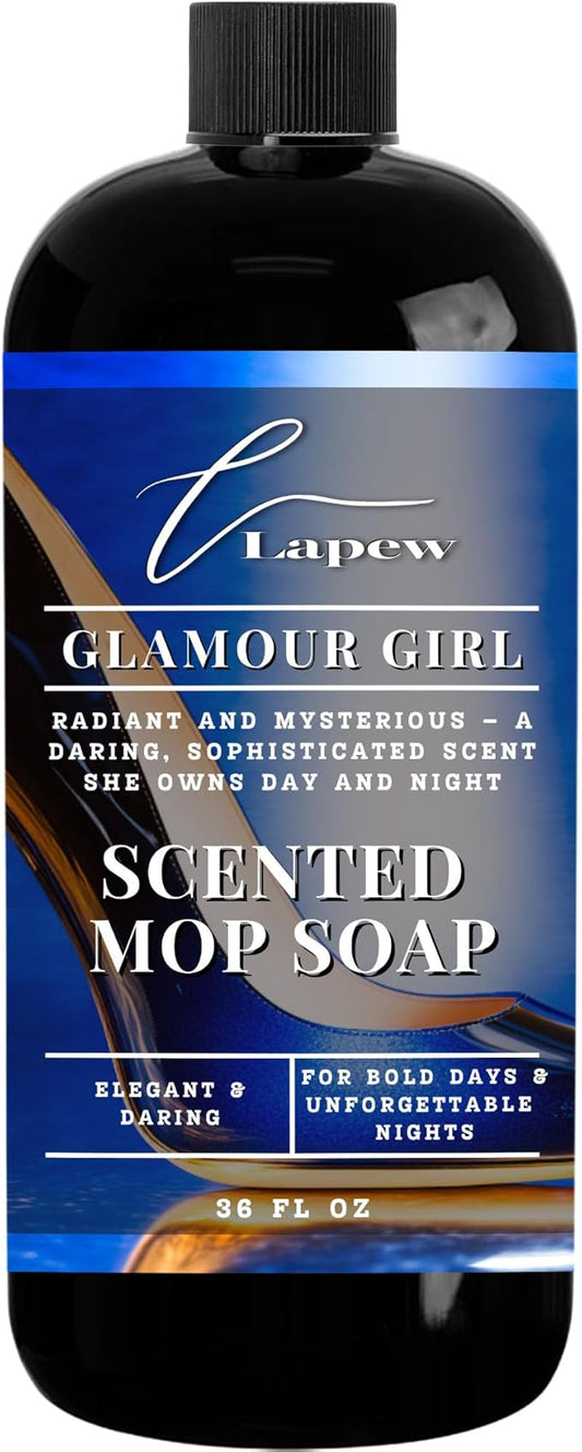 Lapew Glamour Girl Scented Mop Soap - Luxury Floor Cleaner Concentrate for Mopping Tile, Laminate, Vinyl & Hardwood | Streak-Free, Low-Foam | 36 oz