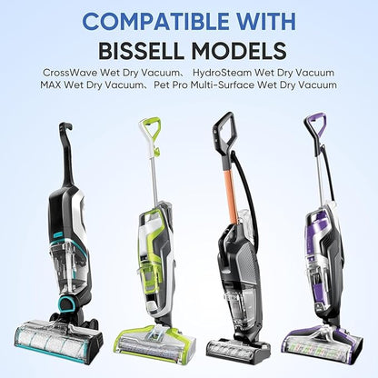6 Pack 1866 Replacement Filters Compatible with Bissell Crosswave 1785 2306 2551 1866 2554 2590 2593 2596 CrossWave Cordless Max All in One Wet-Dry Vacuum Cleaner, Compare to Part # 1608684