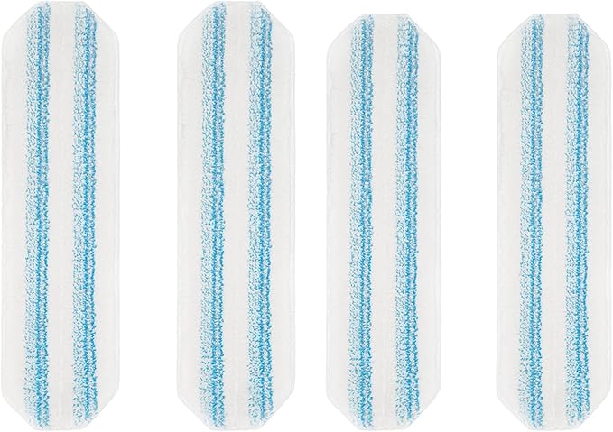 4 Pack Mop Pads Replacements for OCedar H2prO Flat Mop System,Microfiber Handle Pads Refills Washable & Reusable for Easy Cleaning