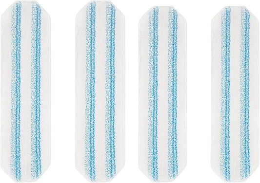 4 Pack Mop Pads Replacements for OCedar H2prO Flat Mop System,Microfiber Handle Pads Refills Washable & Reusable for Easy Cleaning