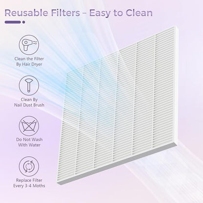 Nail Dust Collector for Nail Techs, Compact & Quiet nail vacuum dust collector with Reusable Filter, Powerful Nail Fan Nail Tech must Haves for Gel Polish, Pedicures, Salon & Home Use, purple