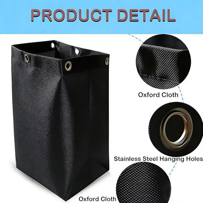 High Capacity Replacement Janitorial Cart Bag, Waterproof, Thickened Housekeeping Cart Cleaning Bag, 16 x 11 x 27 Inches