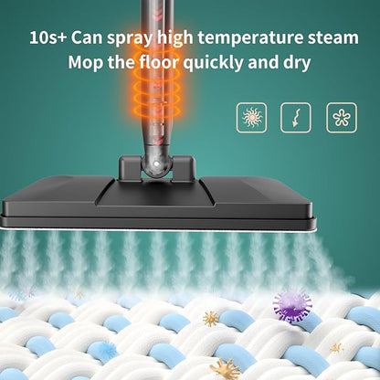 Steam Cleaner with 24 Accessories Steam Mop with 5M Extra-Long Power Cord for Home Chemical-Free Heavy Duty Steamer for Cleaning Floors, Tile, kitchen, Grout and Car (White)