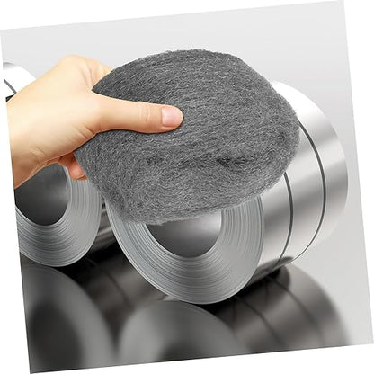 2 Rolls Coarse Steel Wool Pads Reusable Wire Mesh for Cleaning Rust Removal and Polishing Wood and Metal Surfaces