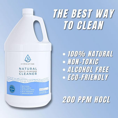 HYPRISTINE Natural Multipurpose Surface Cleaner, 128 fluid Ounce Bottle, 4 Pack
