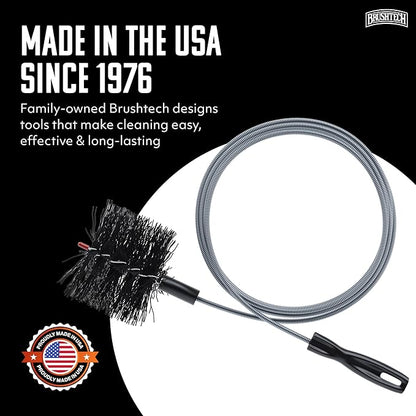 Brushtech Dryer Vent Cleaning Brush - 10-Foot Flexible Duct Cleaning Tool with Non-Kinking Spring for Lint Removal, Improved Airflow, Safer Dryers - Made in the USA, House Maintenance Supplies