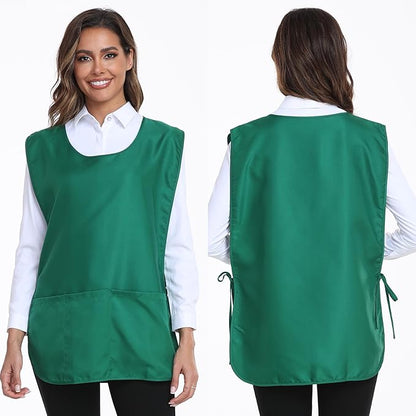 Xeoxarel Unisex Cobbler Apron with 3 Pockets, Smock Vest Apron, Suitable for Cooking，Kitchen，Garden，Hairstylist，Cleaning，Art