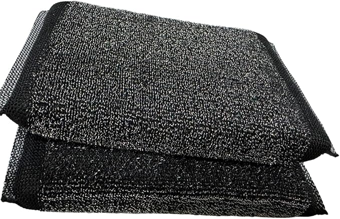 2 Pcs Stainless Steel Scrubbing Sponge, Kitchen Scrub,Heavy-Duty, Rust-Resistant, Extra-Sturdy Cleaning Pads for Tough Stains, Kitchen, Pots, Pans, BBQ Grills