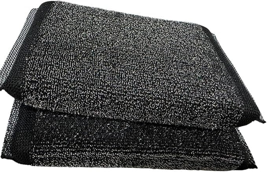 2 Pcs Stainless Steel Scrubbing Sponge, Kitchen Scrub,Heavy-Duty, Rust-Resistant, Extra-Sturdy Cleaning Pads for Tough Stains, Kitchen, Pots, Pans, BBQ Grills