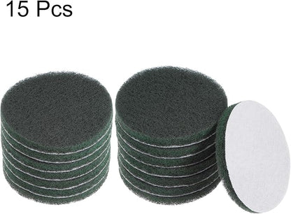 HARFINGTON 15pcs Drill Power Brush 4 Inch Tile Scrubber Scouring Pads 400-600 Grit for Bathroom Kitchen Household Cleaning