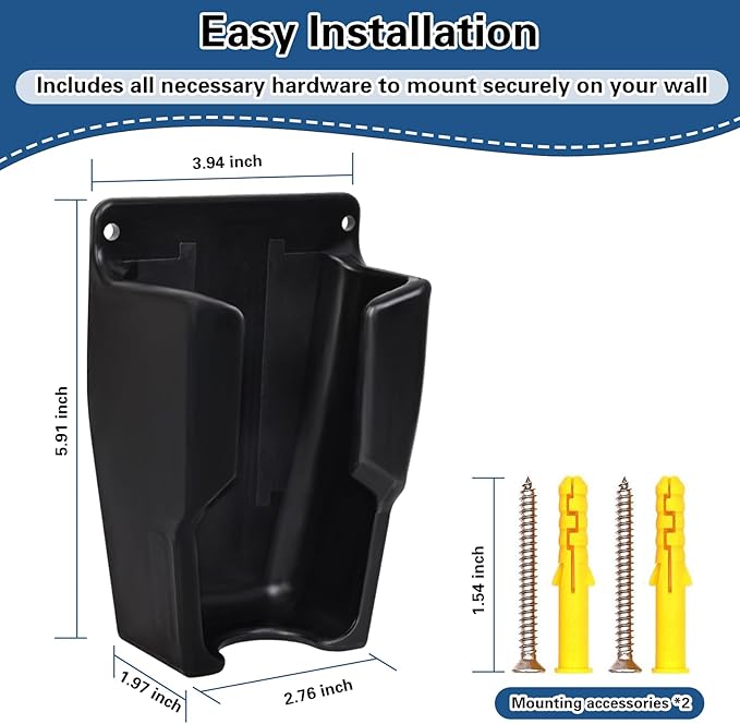 Wall Mount for Bissell Pet Hair Eraser Handheld Vacuum | Compatible with Models 2390, 2390A, 2284W, 23903 & Auto-Mate