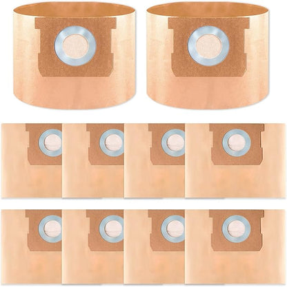 Gudotra 10 Pack Replacement 25-1238 Vacuum Bags for Porter-Cable and Stanley 4 Gallon Wet/Dry Vacuum, Replace Part 25-1238 SL18301-3B PCX18301-4B