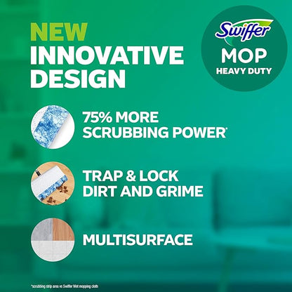 Swiffer Heavy Duty Mop Wet Multi-Surface Cloth Refills for Floor Mopping and Cleaning, Gain and Unstopables Scents, 30 count