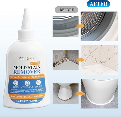 Stain Remover Gel Cleaner, Heavy Duty Household Cleaner for Front Loader Washing Machine Seal, Bathroom Tile, Grout, Shower & Caulk - 7.4 Fl Oz