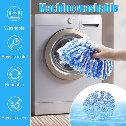 Mop Heads Replacements for Ocedar, Mop Replace Head for O Cedar, Mop Heads for O Cedar, Mop Replace Head for Cedar, Mop Heads for O Cedar Spin Mop Include 2 Pack Mop Refills & 2 Pack Scrubber Mop Head