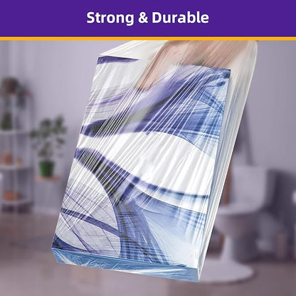 Small Trash Bags 4 Gallon Garbage Bags Bathroom Kitchen Office Clear Waste Basket Liners for Cat Litter, Paper Shredder Bags, 10L, 105 Count