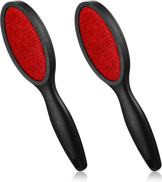 2 pcs Dual-Sided Lint Brush for Clothes - Reusable Pet Hair Remover for Fabric Carpet Furniture