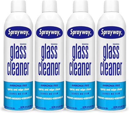 Sprayway 443331 Ammonia Free Glass Cleaner, 19 Oz. (4-Pack) (Packaging May Vary) (4 Case)