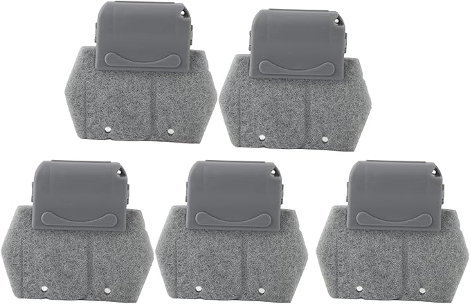 5 Packs Window Cleaning Brush, Flexibility Window Track Cleaning Tools Dry or Wet Use with Handle, Window Track Cleaner for Sliding Door Blind Air Condition Tile Line(Grey) (Grey)