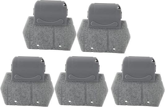 5 Packs Window Cleaning Brush, Flexibility Window Track Cleaning Tools Dry or Wet Use with Handle, Window Track Cleaner for Sliding Door Blind Air Condition Tile Line(Grey) (Grey)