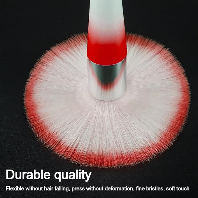 3Pcs Nail Brushes for Cleaning Powder, Makeup Brush Nail Clean Up Brush Acrylic Nail Brush Cleaner Nail Dust Brush Manicure Brush Nail Art Tools