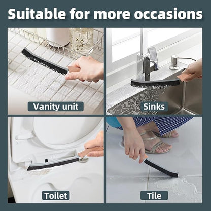 TQRR Toilet Brush, 4Pcs Bathroom Cleaning Brush, Toilet Scrubber, Deep Toilet Bowl Brush with Hanging Hole, Multifunctional Gap Cleaning Brush, Bristles for Kitchen Sinks, Tub,Shower (4, Pink)