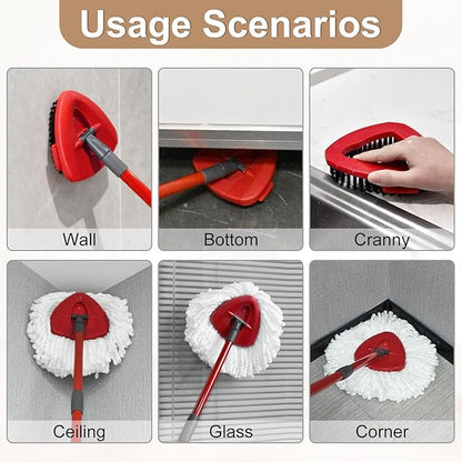Mop Heads Replacements for Ocedar, Mop Replace Head for O Cedar, Mop Heads for O Cedar, Mop Replace Head for Cedar, Mop Heads for O Cedar Spin Mop Include 4 Mop Refills 2 Scrubber Mop Head 1 Mop Base