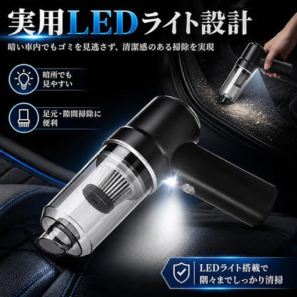 [2025 Newly Released] Handy Cleaner, 25000PA Multi-functional Mini Vacuum Cleaner, Cordless Car Cleaner, Powerful, Type-C Rechargeable, For Wet and Dry Use, Powerful Suction Power, Small Cleaner, Fast