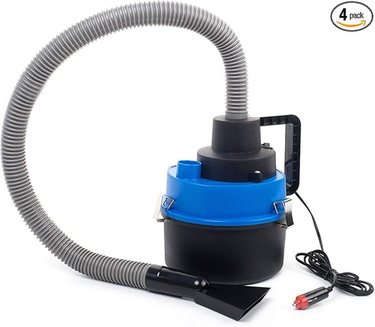 Ideas In Life 12 Volt Wet/Dry Auto Canister Vacuum Perfect for Car, Auto, Truck, Van, or Vehicle. Low Powered 12 Volt Cigarette Lighter Socket. Portable 12V Light Duty Vac