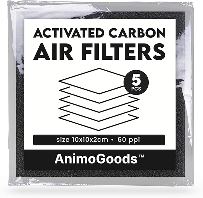 5 Activated Carbon Filter Sheets - Odor Filters for Outdoor Dog Poop Trash Can - Indoor Kitchen Compost Bucket and Recycle Bin