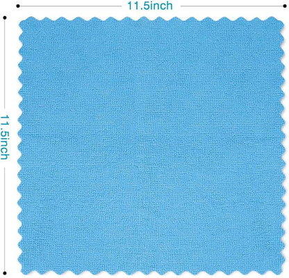 Orighty Cleaning Cloths Bulk, 150 Pack Shop Rags Reusable, Multi-Purpose Shop Towels for Cars, Microfiber Cleaning Rags for Automotive, Mechanic, Kitchen, Lint Free Towels 11.5’’ x 11.5’’, Blue