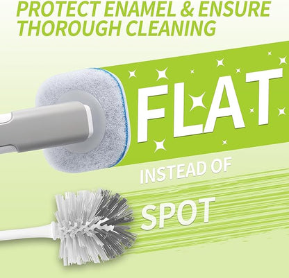 IVYROLL Toilet Bowl Cleaner Wand with 14 Refills, Disposable Toilet Brush Set with Holder, Cleaning System Starter Wand Kit, Bathroom Cleaning Set