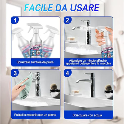 Eadwe Bathroom Descaler Cleaner, 2026 New Multipurpose Stubborn Stains Cleaner, Bathroom Descaler Cleaners, Bathrooms Cleaning Foam Spray for Kitchen Bath Sink Glass (3)
