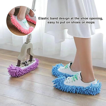 20 PCS Mop Slippers,10 Pairs Mop Socks for Floor Cleaning,Washable Reusable Microfiber Mop Shoes,Mopping Slippers Shoes Cover,Soft Dusting Slippers for Women Men House Office Bathroom Kitchen