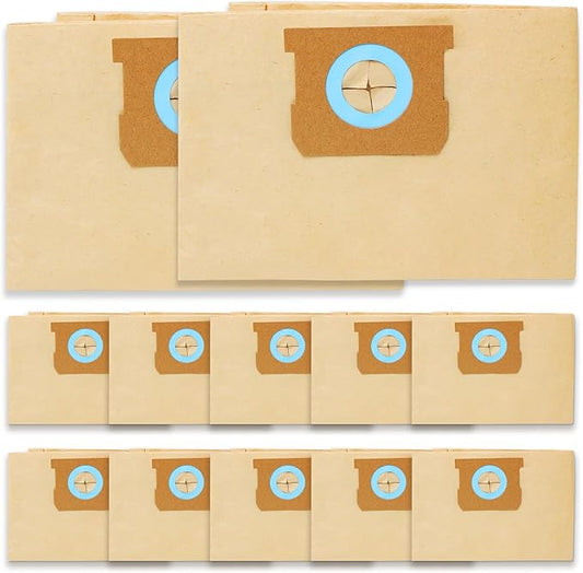 12 Pack DXVA19-4101 Vacuum Bags Compatible with DeWalt 6-10 Gallon Vacuum Replace Part # DeWalt DXV06P DXV09P DXV09PA DXV10P DXV10PL DXV10S DXV10SA DXV10SB
