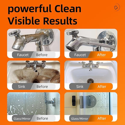 Lemon Bathroom & Shower Cleaner, Effective Daily Maintenance, Dual Foam & Spray Nozzle, All-Purpose for Tub, Faucet, Toilet, Tile, Sink, Glass & Wall(17.64 fl oz 1 Bottle)