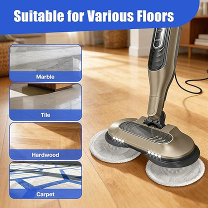 8 Pack Steam Mop Pads Compatible with Shark S8201 S8001 S7001 S7201 S7005 S7000 Series, S7000AMZ S7001TGT– Microfiber Replacement Scrub Pad, All-in-One Reusable Cleaning Refills for Hard Floor