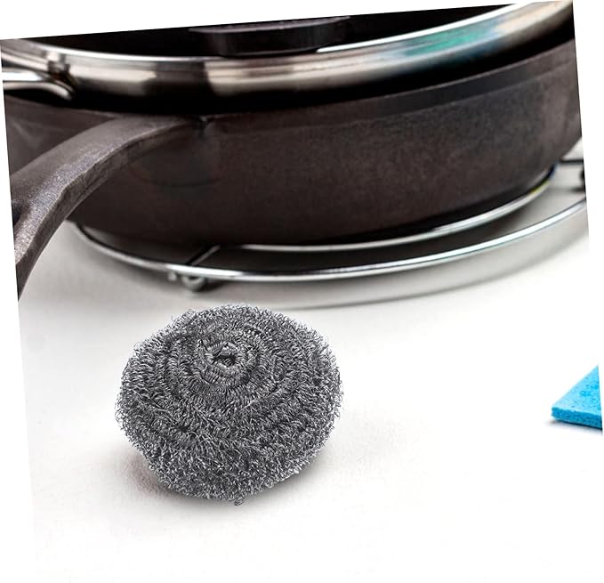 6pcs Pot Scrubbers Heavy Duty Kitchen Cleaning Balls for Pots Pans and Dishes Efficient Grease and Dirt Removal for Tough Scrubbing Tasks