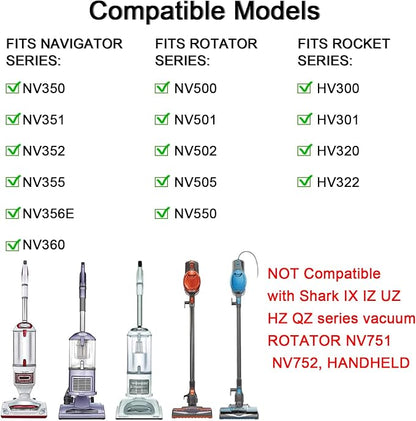 10 Pcs Vacuum Attachments & Brushes for Shark Navigator Lift-Away NV350 NV352 NV355 NV356E & Rotator NV500, Rocket HV301 HV322 HV371 Series Upright Vacuum, 1 1/4" (32mm) Vacuum Accessories Set