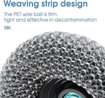 Comfort Grip Soap Dispensing Kitchen Scrub, Dish Brush Soap Dispenser, Multifunctional Pressing Cleaning, with Built-in Liquid Dispenser, Replaceable Nylon Bristles (2 Set)