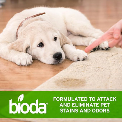 Bioda Multi-Purpose Probiotic Enzyme Cleaner and Deodorizer | Professional Strength | Trash Can Deodorizer, Pet Stains and Odors, Drains, Floors, Bathrooms, Toilets | Made in USA | 1 Gallon | 4 Pack