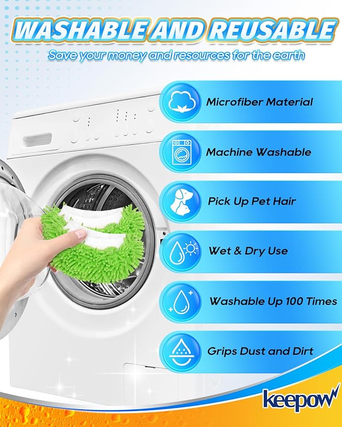 8 Pack Microfiber Cloths for Handheld Steam Cleaner Compatible with Bissell Steam Shot, Comforday, PurSteam, Wagner, Universal Washable Mop Pads Steam Cleaner Attachments