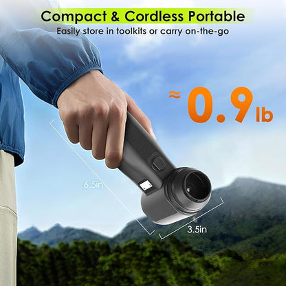 Electric Compressed Air Duster, 300,000RPM Cordless Air Blower for Dust Removal, Duster/Vacuum 2-in-1 with 10 Speeds, 20000mAh Rechargeable & 4 Nozzles Dust Blower for PC, Keyboard, Car, Outdoor