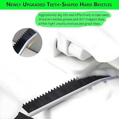 Crevice Cleaning Brush Supplies with Teeth-Shaped Hard Bristles - 3Pcs Small Cleaning Brushes for Tight Spaces Tools,Gap Cleaning Brush Tools for Cracks/Kitchen/Bathroom Tiles/Grout