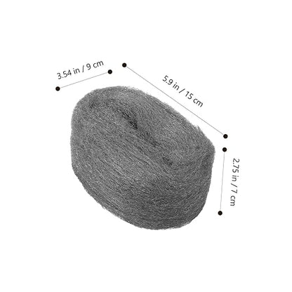2 Rolls of Coarse Steel Wool Pads Reusable Wire Cleaning Wool for Rust Removal Polishing Wood and Metal Surfaces Flexible Wire Mesh Buffing Tool