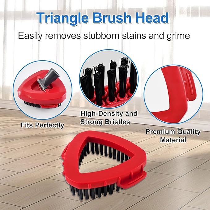 Mop Replacement Heads for O Cedar RinseClean 2 Tank System,2 Microfiber Mop Head Refills,1 Scrubber mophead and 1 Mops Base Combo Set for O-Cedar 2 Tank,MOp Replace Heads for Wet/Dry Floor Cleaning
