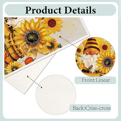 CREATCABIN 6Pcs Swedish Dishcloths for Kitchen Reusable Swedish Dish Towels Gnomes Absorbent Swedish Dish Rags Sunflower Bee Washable Sponge Cleaning Cloths No Odor Fast Drying Dish Cloths 7.6x6.7Inch